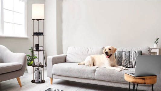 How To Use a Modern Floor Lamp With Shelves in Your Living Spaces