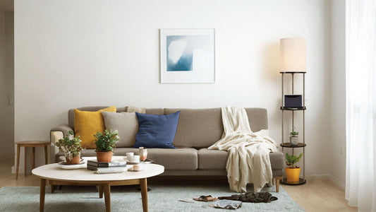 Floor lamp with charging station